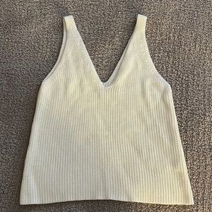 Off white sweater tank top.